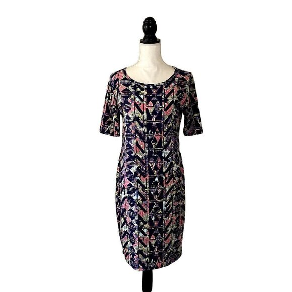NWT | Lula Roe | Black Printed T-Shirt Dress | Size: Large - Picture 1 of 8
